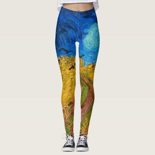 Wheatfield with Crows, 1890 by Vincent van Gogh Leggings (Voorkant)
