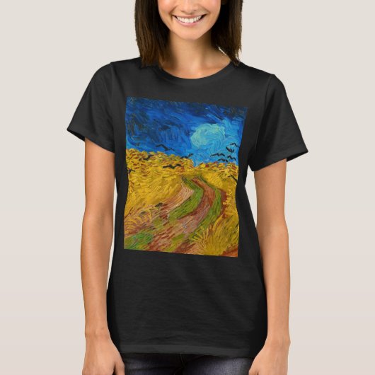 Wheatfield with Crows, 1890 by Vincent van Gogh T-shirt (Voorkant)