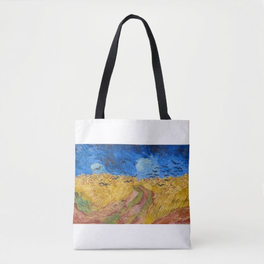 Wheatfield with Crows by Vincent van Gogh Tote Bag (Voorkant)