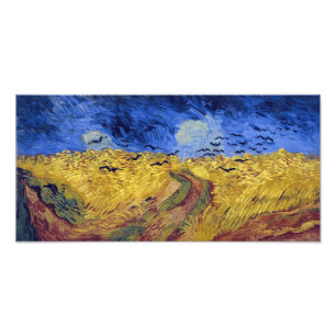 Wheatfield with Crows Van Gogh Foto Afdruk