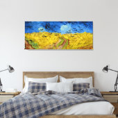 Wheatfield with crows - Vincent Van Gogh (1890) Canvas Afdruk (Insitu (Slaapkamer))