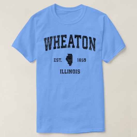 Wheaton Illinois IL  Sports Design Black Pr T-shirt (Design voorkant)
