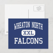 Wheaton North - Falcons - High Wheaton Illinois Briefkaart (Voorkant / Achterkant)