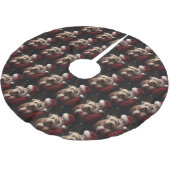 Wheaton Terriër met Kerstman Feestelijke Kerstmis Kerstboom Rok (Gekanteld)