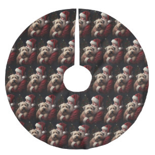 Wheaton Terriër met Kerstman Feestelijke Kerstmis Kerstboom Rok