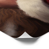 Wheaton Terriër met Kerstman Feestelijke Kerstmis Perfect Poster (Hoek)