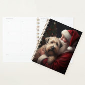 Wheaton Terrier met Sinterklaas Festieve Kerstmis Planner (Display)