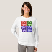 Wheaton Terrier Pop Art T-shirt (Voorkant volledig)