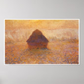 Wheatstack (Sun in the mist), 1891 Poster (Voorkant)