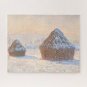 Wheatstacks, Sneeuweffect, Ochtend, door Claude Mo Legpuzzel (Horizontaal)