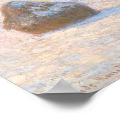 Wheatstacks, Sneeuweffect, Ochtend, door Claude Mo Poster (Hoek)