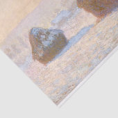 Wheatstacks, Sneeuweffect, Ochtend, door Claude Mo Tissuepapier (Detail)