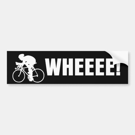 WHEEE-fiets Bumpersticker (Voorkant)