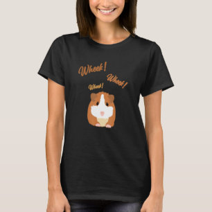 Wheek Guinea Pig Long Hair Short Hair T-shirt