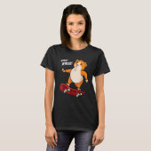 Wheek Wheek Cavia Skateboard Skateboarder T-shirt (Voorkant volledig)