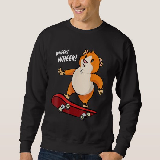 Wheek Wheek Cavia Skateboard Skateboarder Trui (Voorkant)