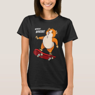 Wheek Wheek Guinea Pig Skateboard Skateboarder T-shirt