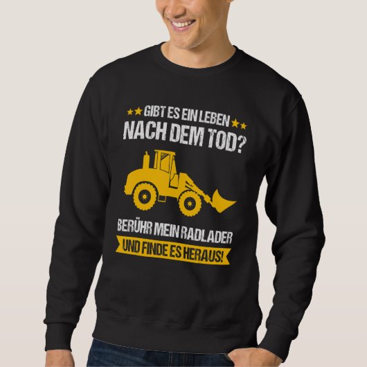 Wheel Loader Construction Site Construction Worker Trui (Voorkant)