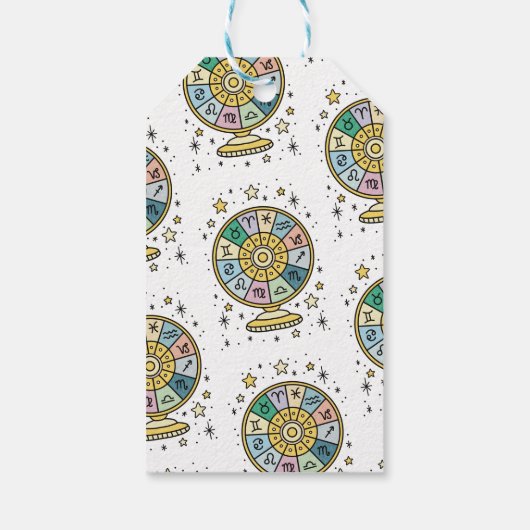 Wheel of Fortune Tarot Baby Shower Thank You Favor Cadeaulabel (Achterkant)