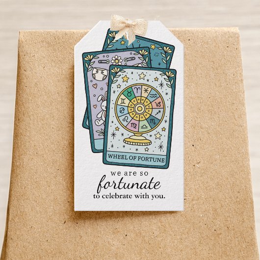 Wheel of Fortune Tarot Baby Shower Thank You Favor Cadeaulabel