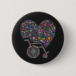 Wheel of Many Lives Ronde Button 5,7 Cm