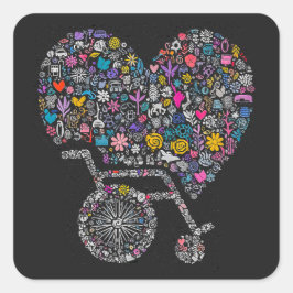 Wheel of Many Lives Vierkante Sticker