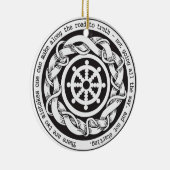 Wheel van de weg naar Truth Dharma Keramisch Ornament (Rechts)