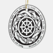 Wheel van de weg naar Truth Dharma Keramisch Ornament (Links)