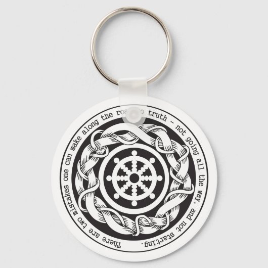 Wheel van de weg naar Truth Dharma Sleutelhanger (Voorkant)