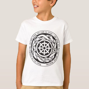 Wheel van de weg naar Truth Dharma T-shirt