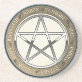 Wheel van het Jaar Pentacle Zandsteen Onderzetter (Voorkant)