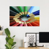 Wheel van kleurengrafiek poster (Thuiskantoor)