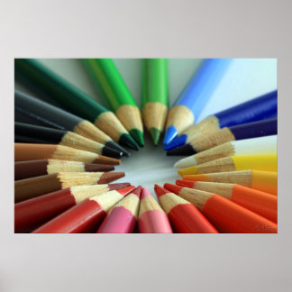 Wheel van kleurengrafiek poster