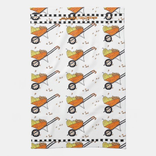 Wheelbarrow Kitchen Towel Theedoek (Verticaal)