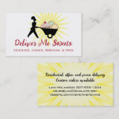 Wheelbarrow Vrouw Baker Giant Sweets Business C... Visitekaartje (Voorkant / Achterkant)