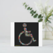 wheelchair_funky_zazzle.jpeg briefkaart (Staand voorkant)