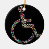wheelchair_funky_zazzle.jpeg keramisch ornament (Voorkant)