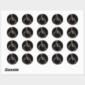 wheelchair_funky_zazzle.jpeg ronde sticker (Vel)
