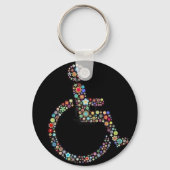 wheelchair_funky_zazzle.jpeg sleutelhanger (Voorkant)