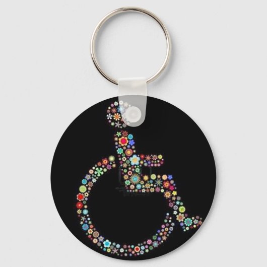 wheelchair_funky_zazzle.jpeg sleutelhanger (Voorkant)