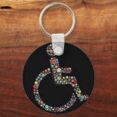 wheelchair_funky_zazzle.jpeg sleutelhanger (Voorkant)