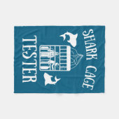 Wheelchair Handicap Humor Handicapped Shark Cage T Fleece Deken (Voorkant (Horizontaal))