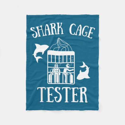 Wheelchair Handicap Humor Handicapped Shark Cage T Fleece Deken (Voorkant)