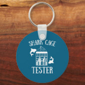 Wheelchair Handicap Humor Handicapped Shark Cage T Sleutelhanger (Voorkant)