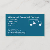 Wheelchair Medical Transport Business Cards Visitekaartje (Voorkant)