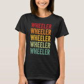 Wheeler County Texas Rainbow Text Design T-shirt (Voorkant)
