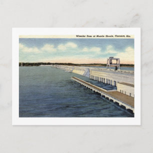 Wheeler Dam, Muscle Shoals, Florence, Alabama Briefkaart