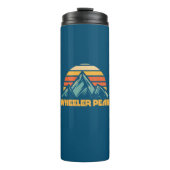 Wheeler Peak New Mexico Retro Turquoise Thermosbeker (Voorkant)