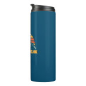 Wheeler Peak New Mexico Retro Turquoise Thermosbeker (Geroteerd rechts)