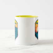 Wheeler Peak New Mexico Sunrise Tweekleurige Koffiemok (Center)